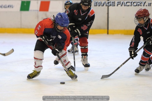 2011-01-23 Zanica 0075 Hockey Milano Rossoblu U10-Sesto - Leonardo Quadrio